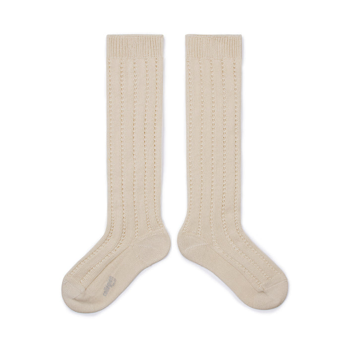 Chaussettes Léonie ajourées - doux agneaux