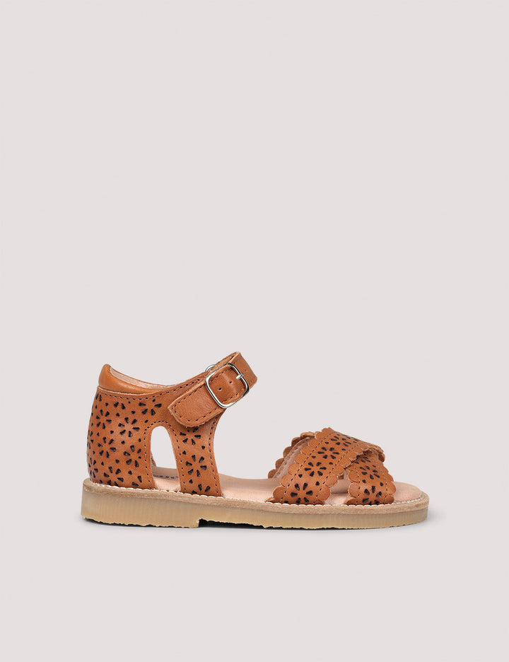 干邑白兰地花朵凉鞋