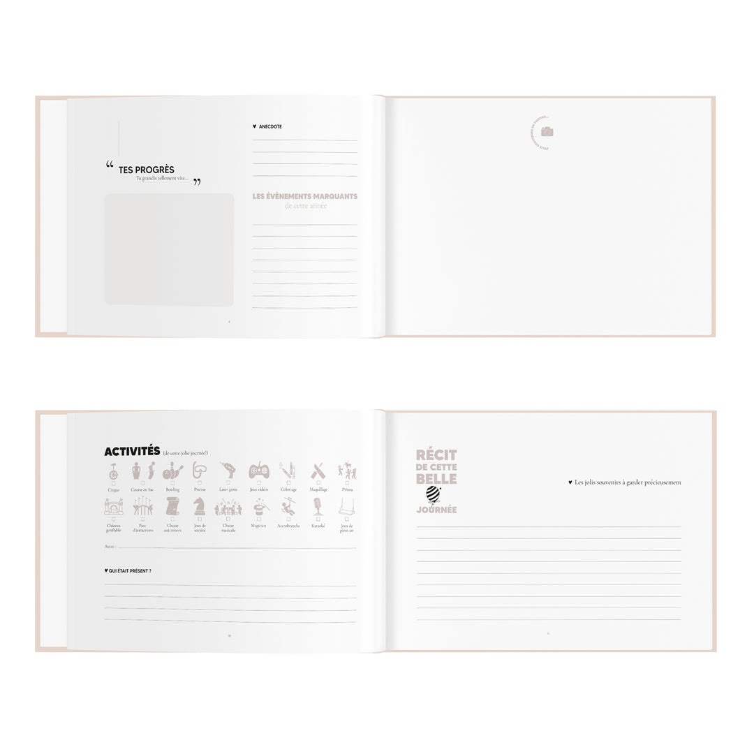Livre "souvenirs de tes anniversaires"