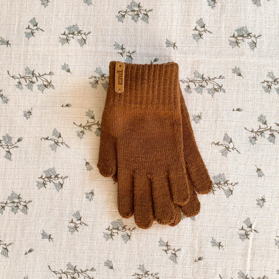 Gants chocolat en laine