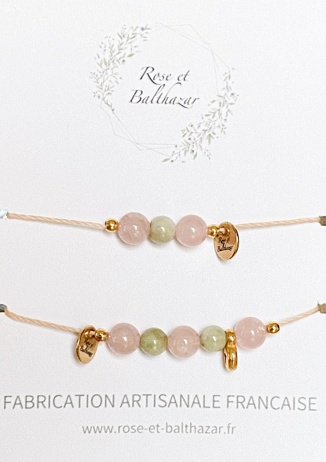 Quartz and jade bracelet - adult