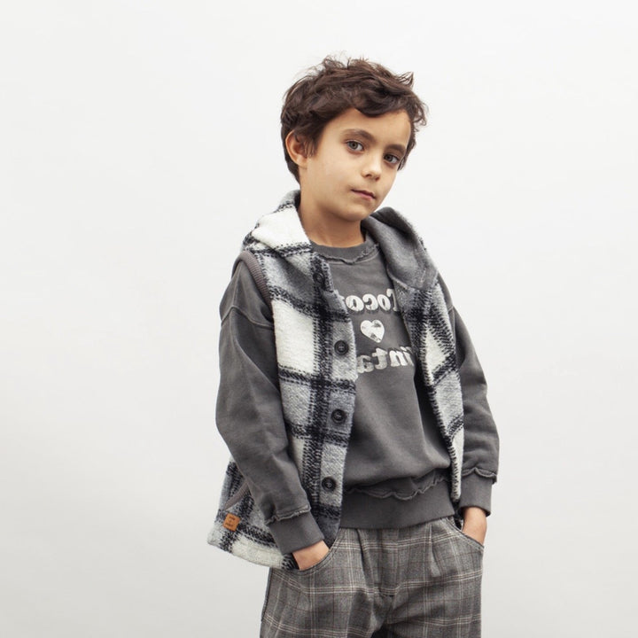 Veste sans manches à capuche