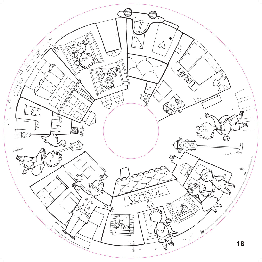 Feuilles de dessin à thème "Fun activities", Drawin'Table, Drawin Kid's, Rose et Balthazar