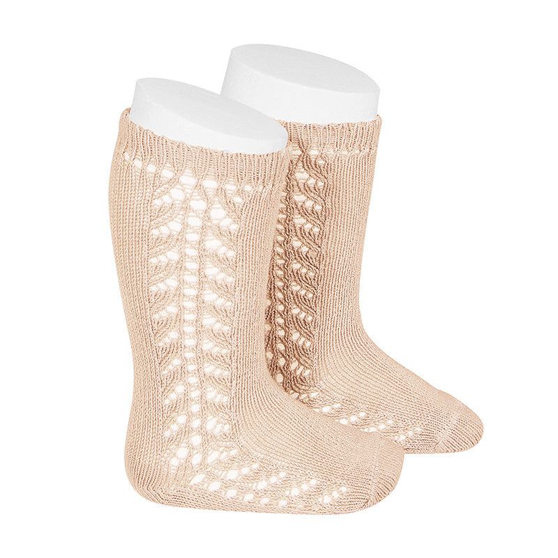 Chaussettes ajourées nude
