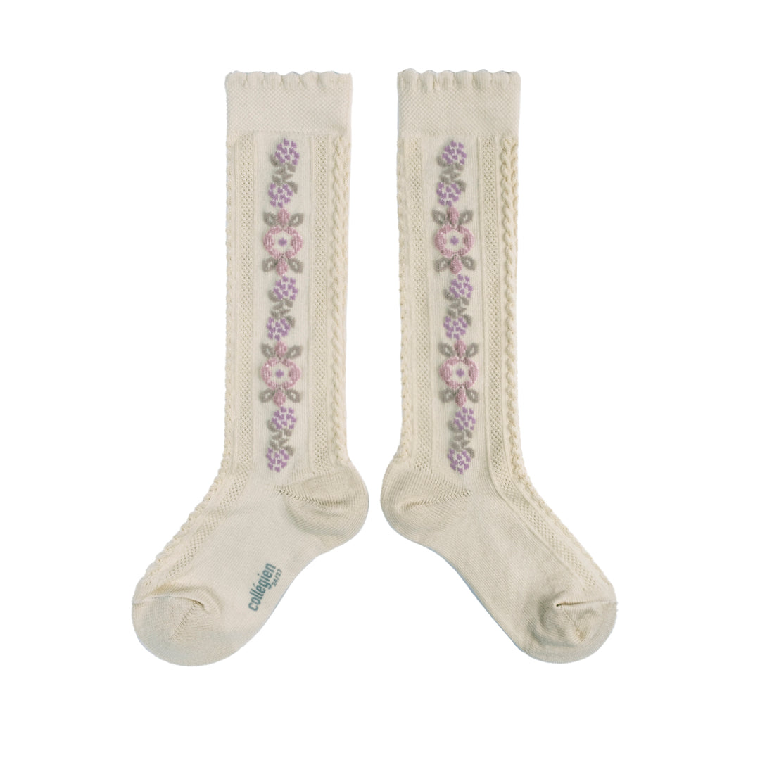 Chaussettes Dalia à motifs - doux agneau