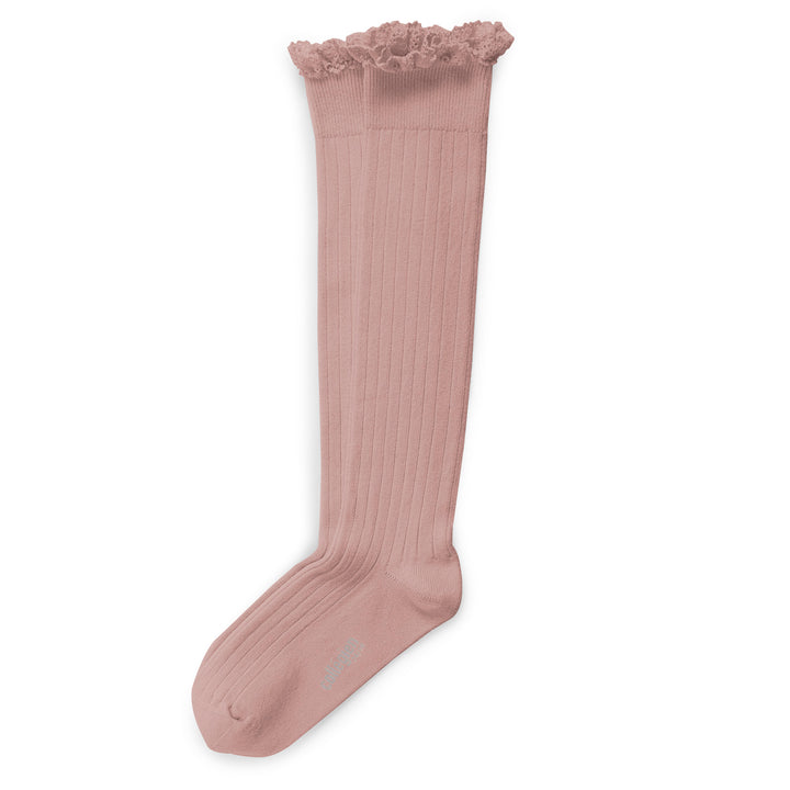 Chaussettes hautes Joséphine vieux rose | Collégien