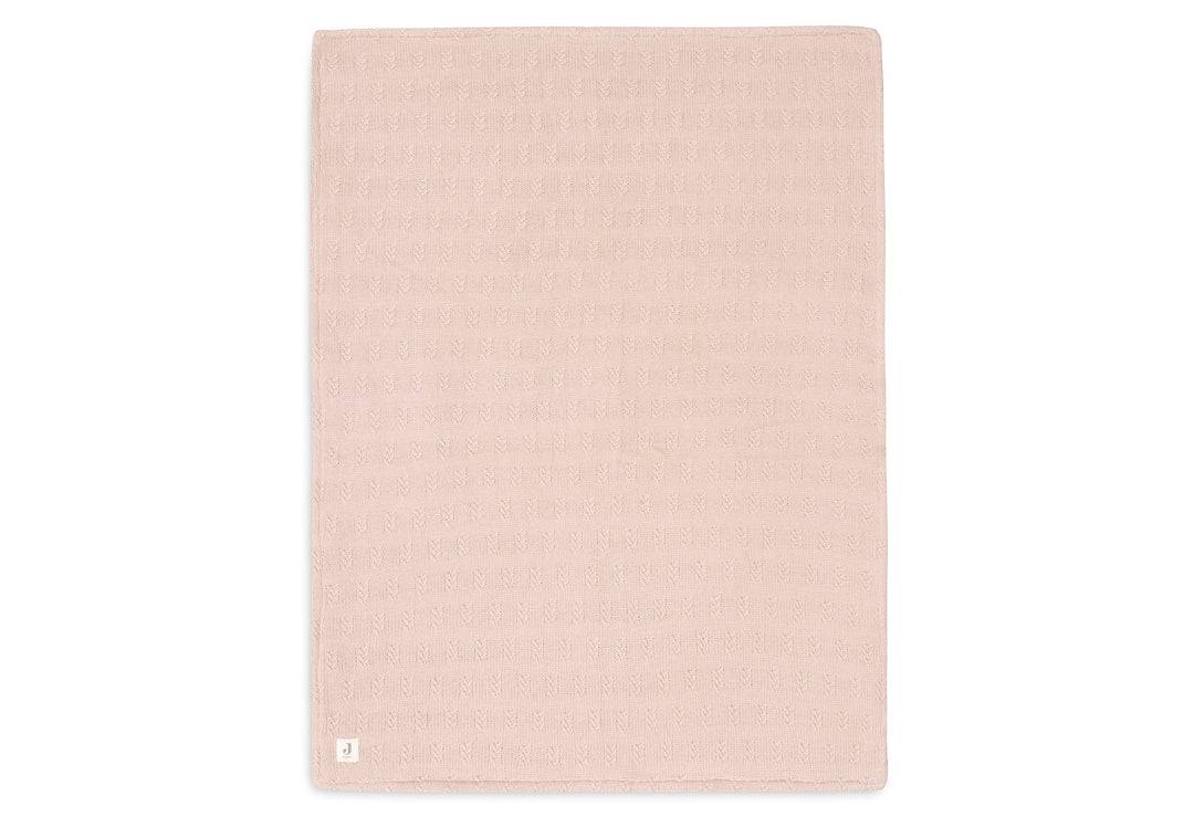 Couverture Grain knit rose | Jollein