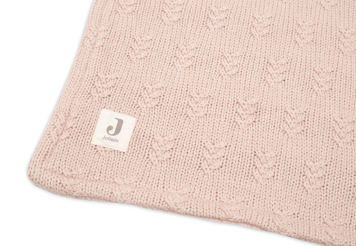 Couverture Grain knit rose | Jollein