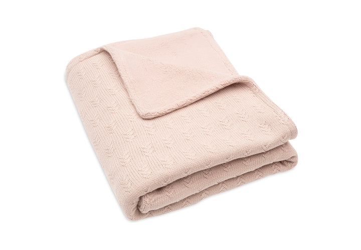 Couverture Grain knit rose | Jollein