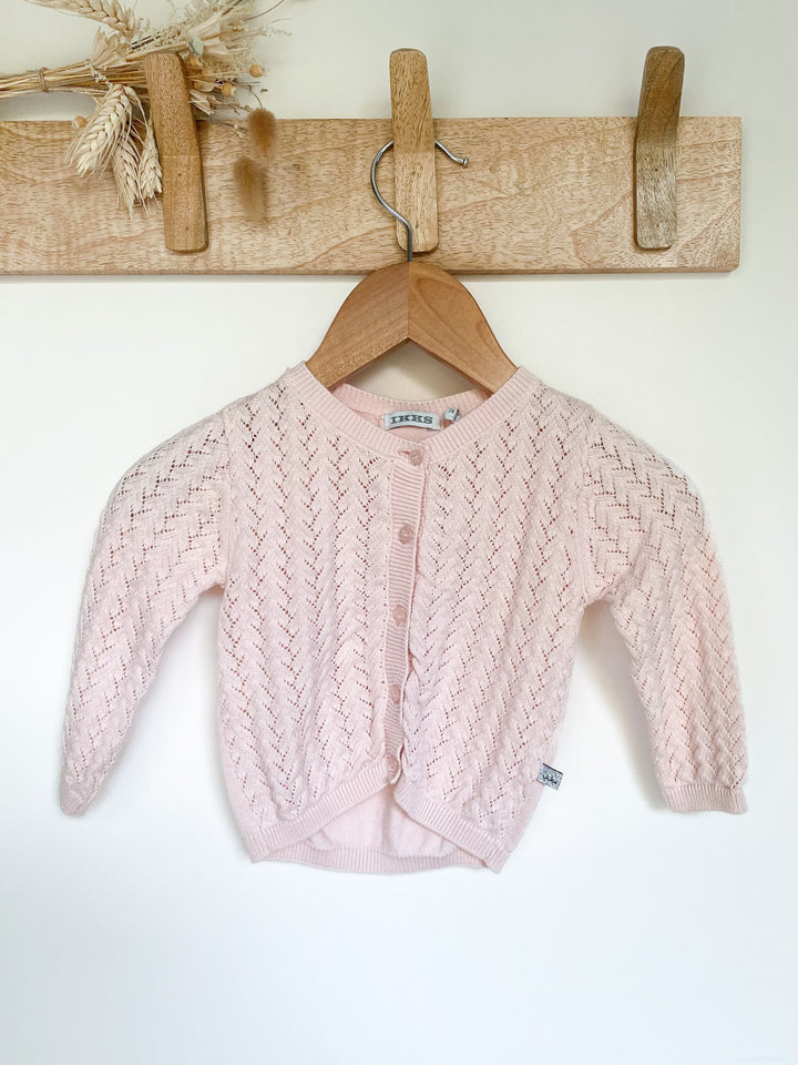 Gilet ajouré rose IKKS | 12 mois | SECONDE MAIN