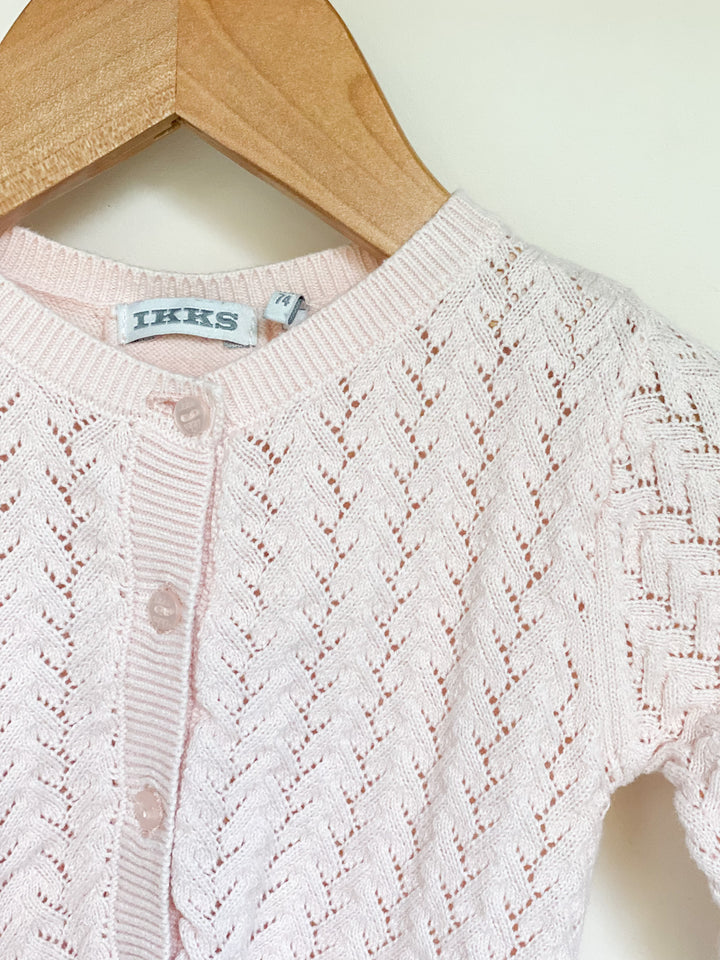 Gilet ajouré rose IKKS | 12 mois | SECONDE MAIN