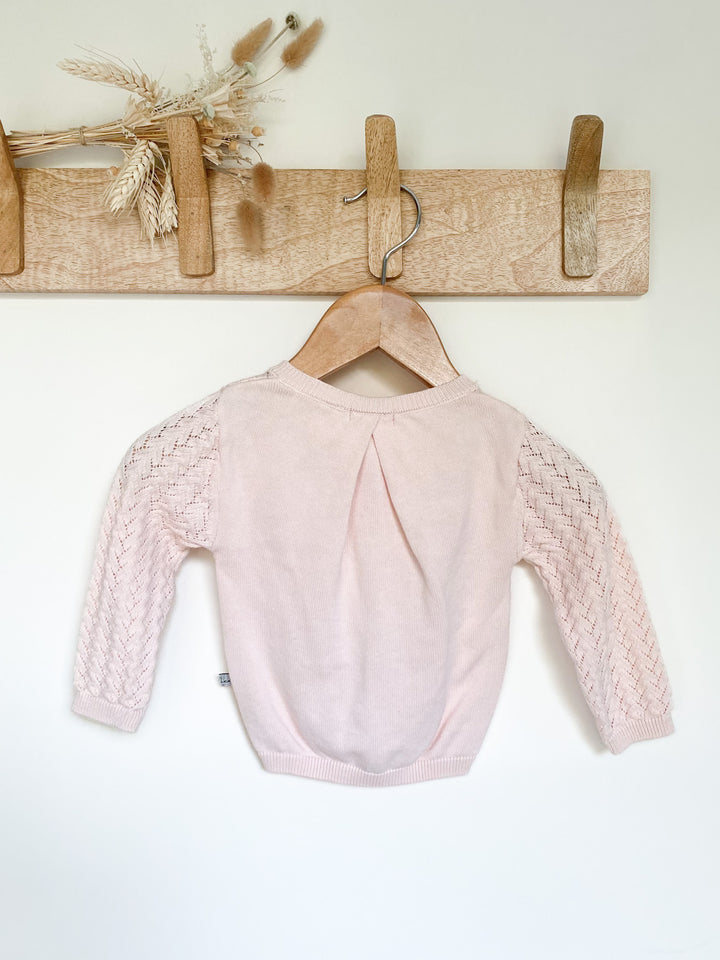 Gilet ajouré rose IKKS | 12 mois | SECONDE MAIN