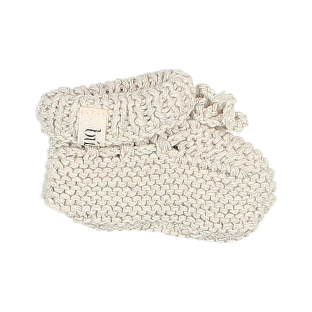 Chaussons en maille beige de chez Buho