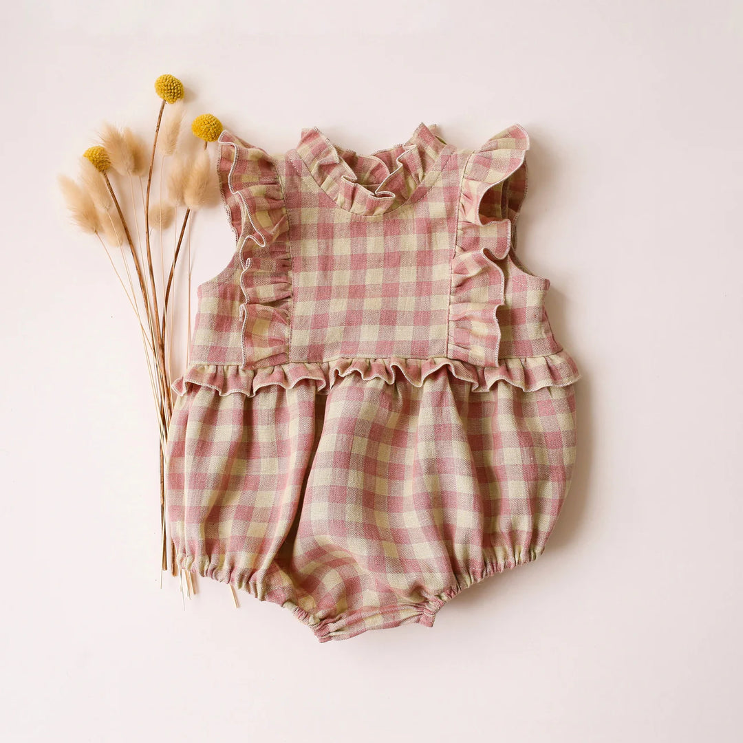 Jeanne plaid romper