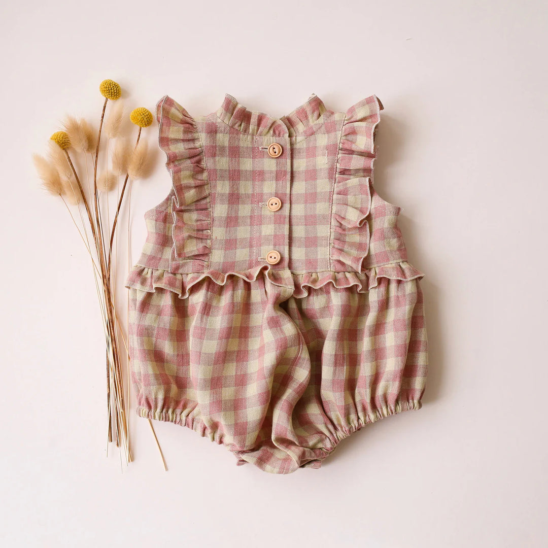 Jeanne plaid romper