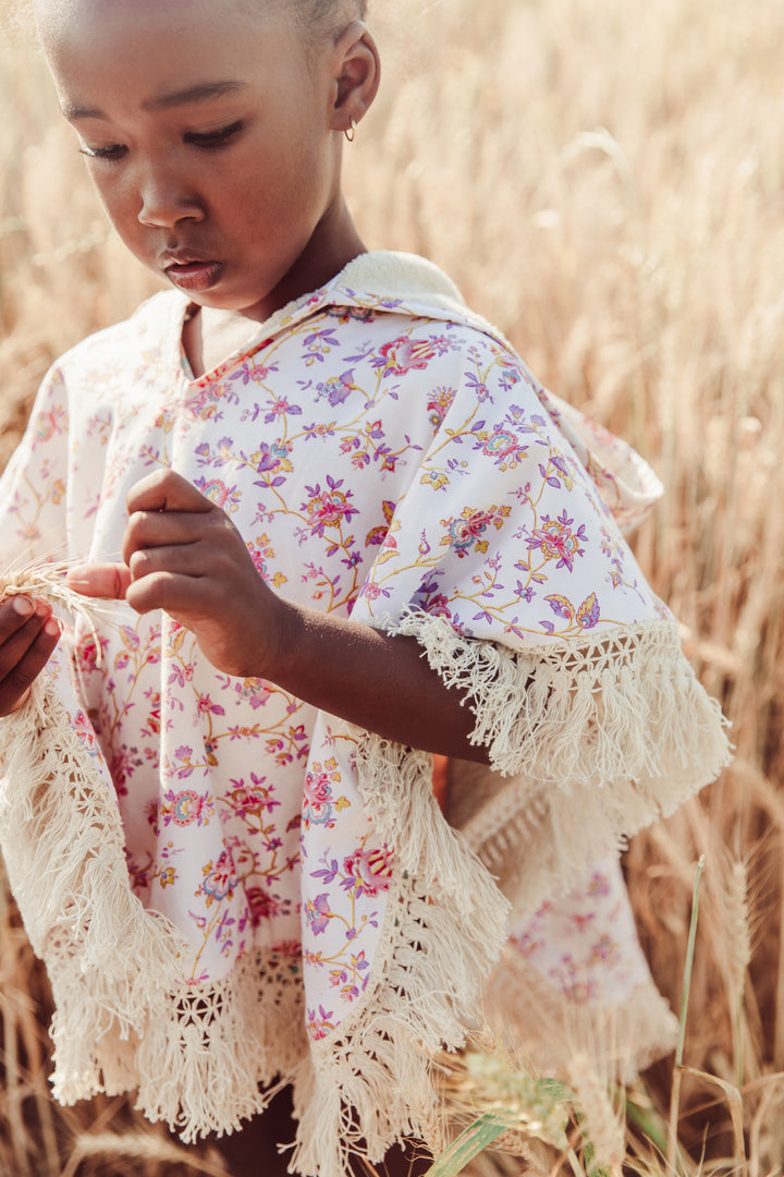 Cape de bain Maël Cream Bucolia Fields | Louise Misha