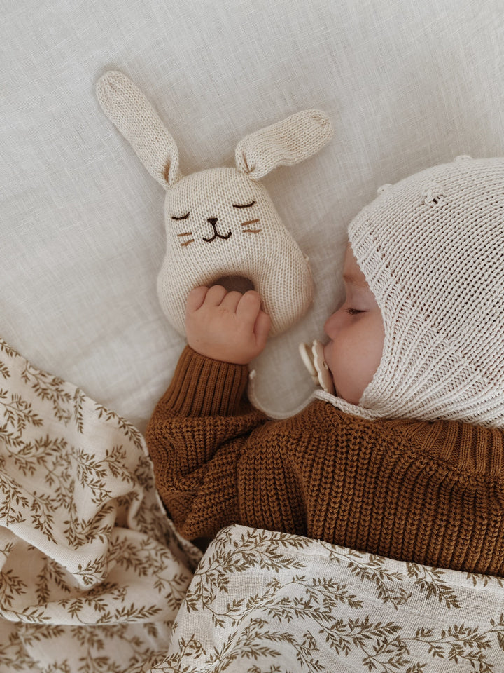 Ecru rabbit rattle