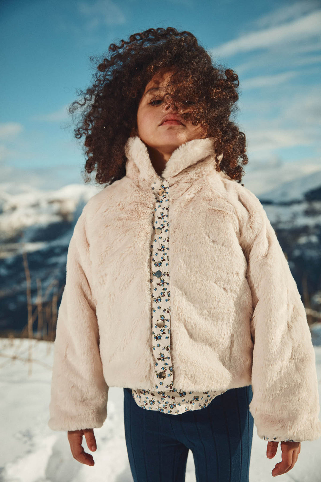 Manteau réversible Jasmina Cream Colombine Hill | Louise Misha