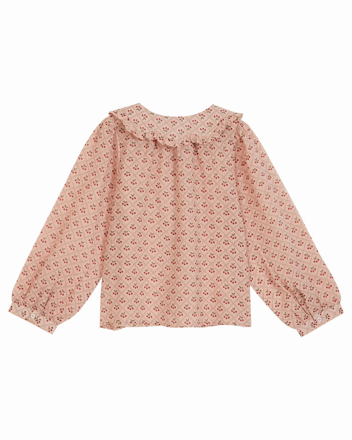 Blouse bébé à col imprimé cerises de Emile et Ida