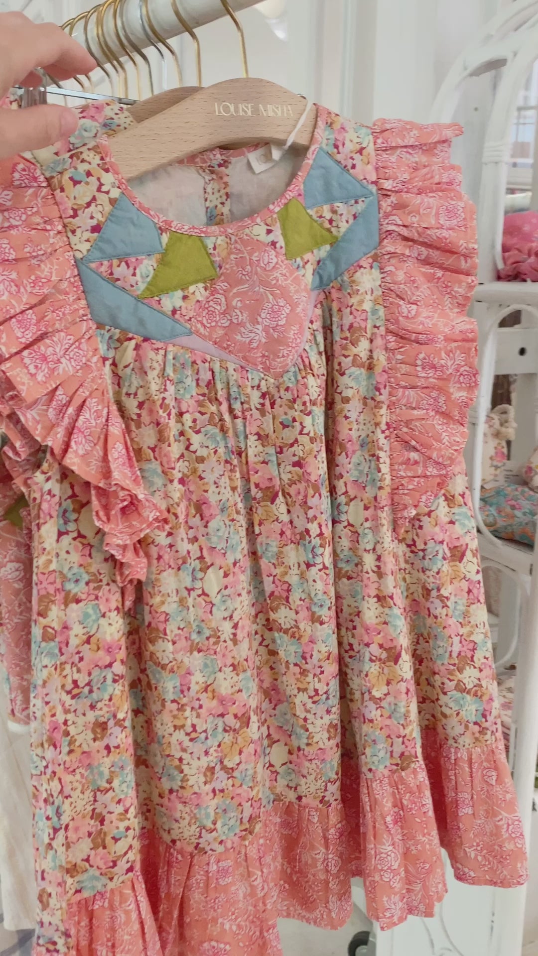 Robe fille Jyoti patchwork | Louise Misha