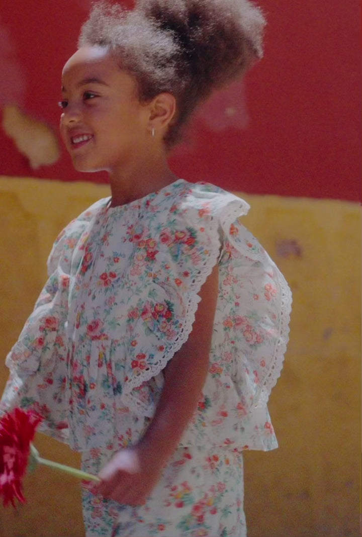 Blouse Ines Cream Rosa Festa | Louise Misha