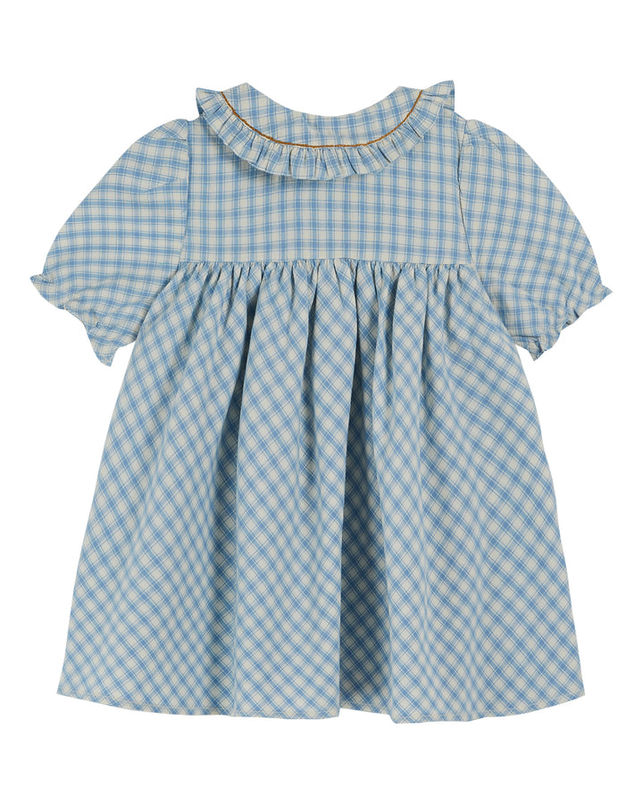 Robe fille vichy bleu | Emile et Ida