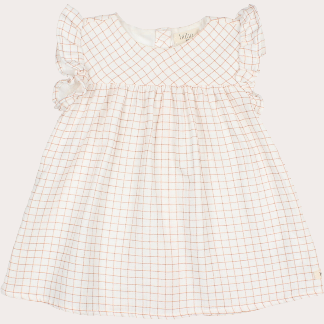 Baby dress with mini checks