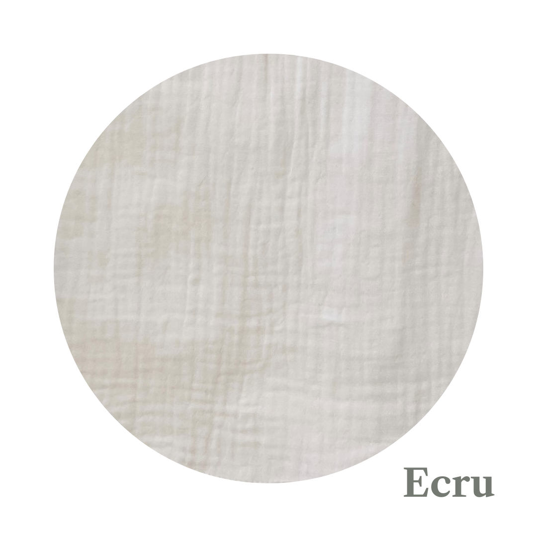 Ecru cotton and lace throw