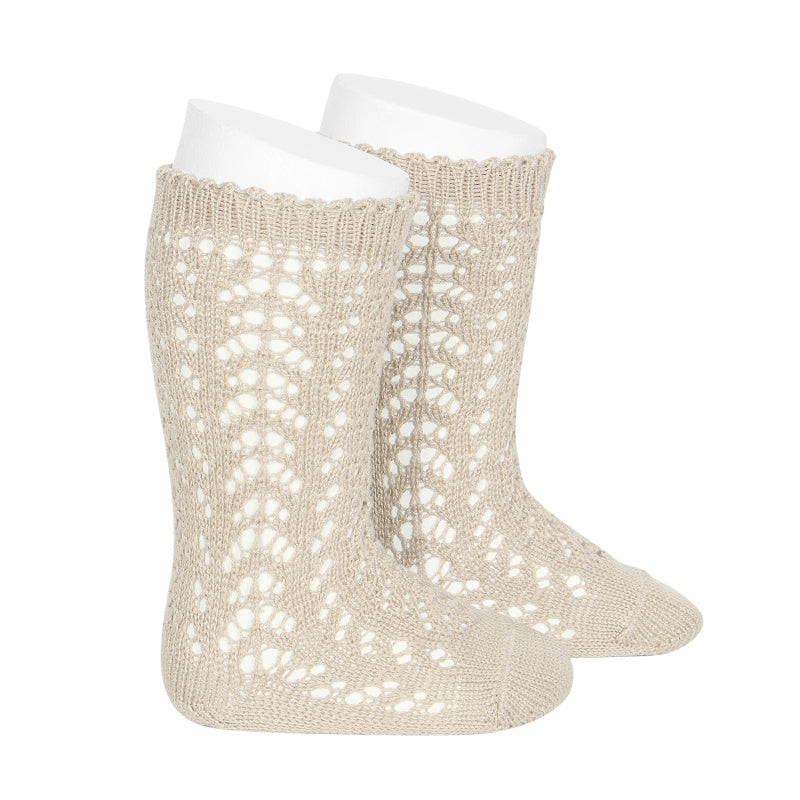 Linen crochet socks