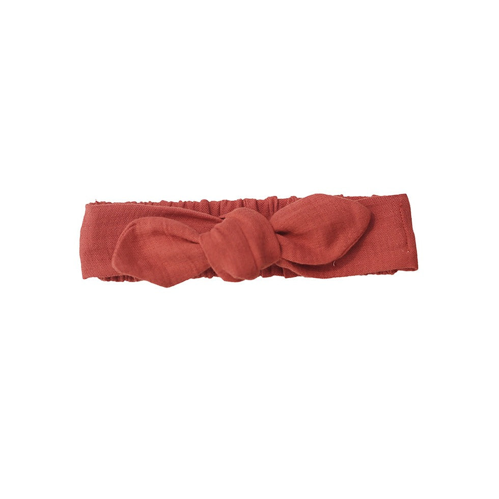 Headband à noeud paprika Chica de chez Les Petites Choses