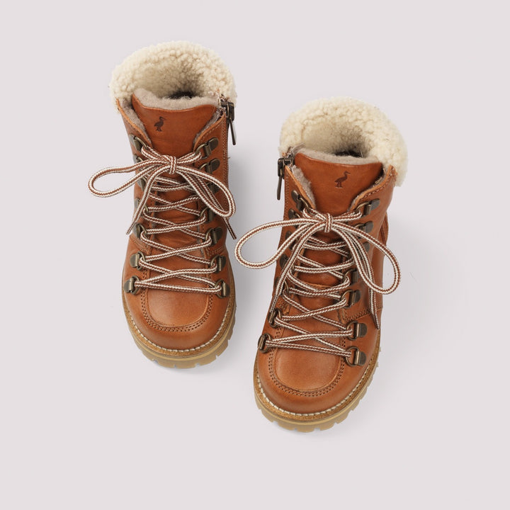 Bottes fourrées - Winter boots cognac