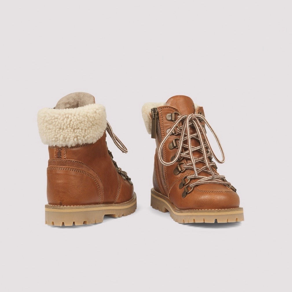 Bottes fourrées - Winter boots cognac