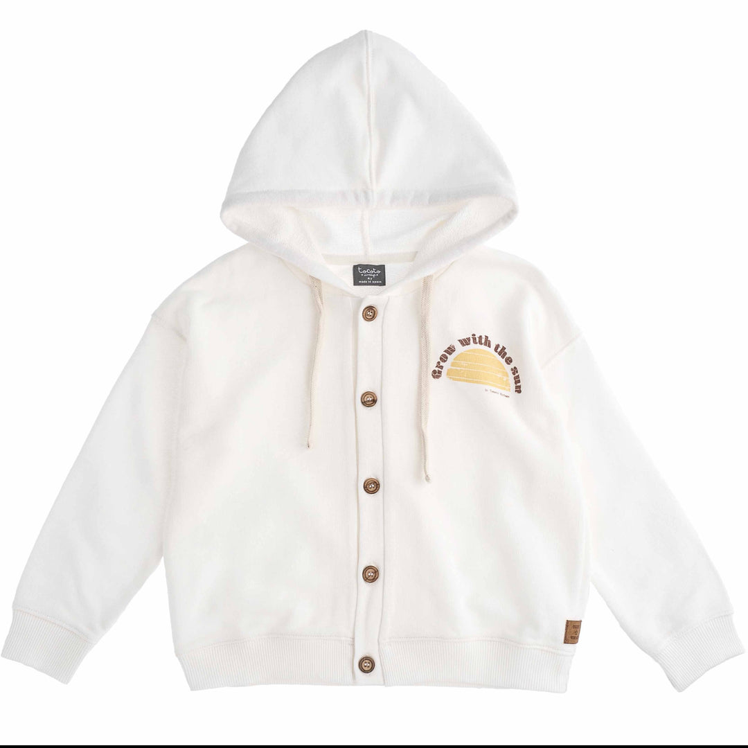 Sweat à capuche blanc