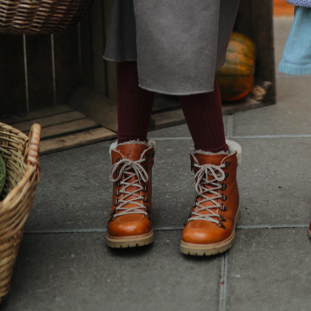 Bottes fourrées - Winter boots cognac