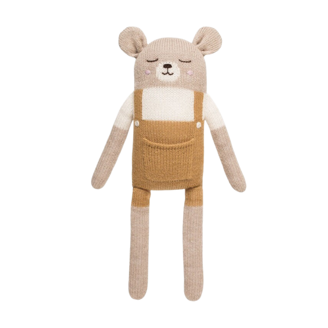 Large cuddly toy bear combination ocher