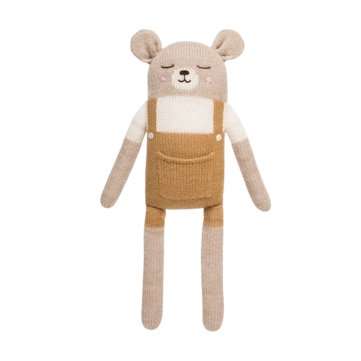 Large cuddly toy bear combination ocher