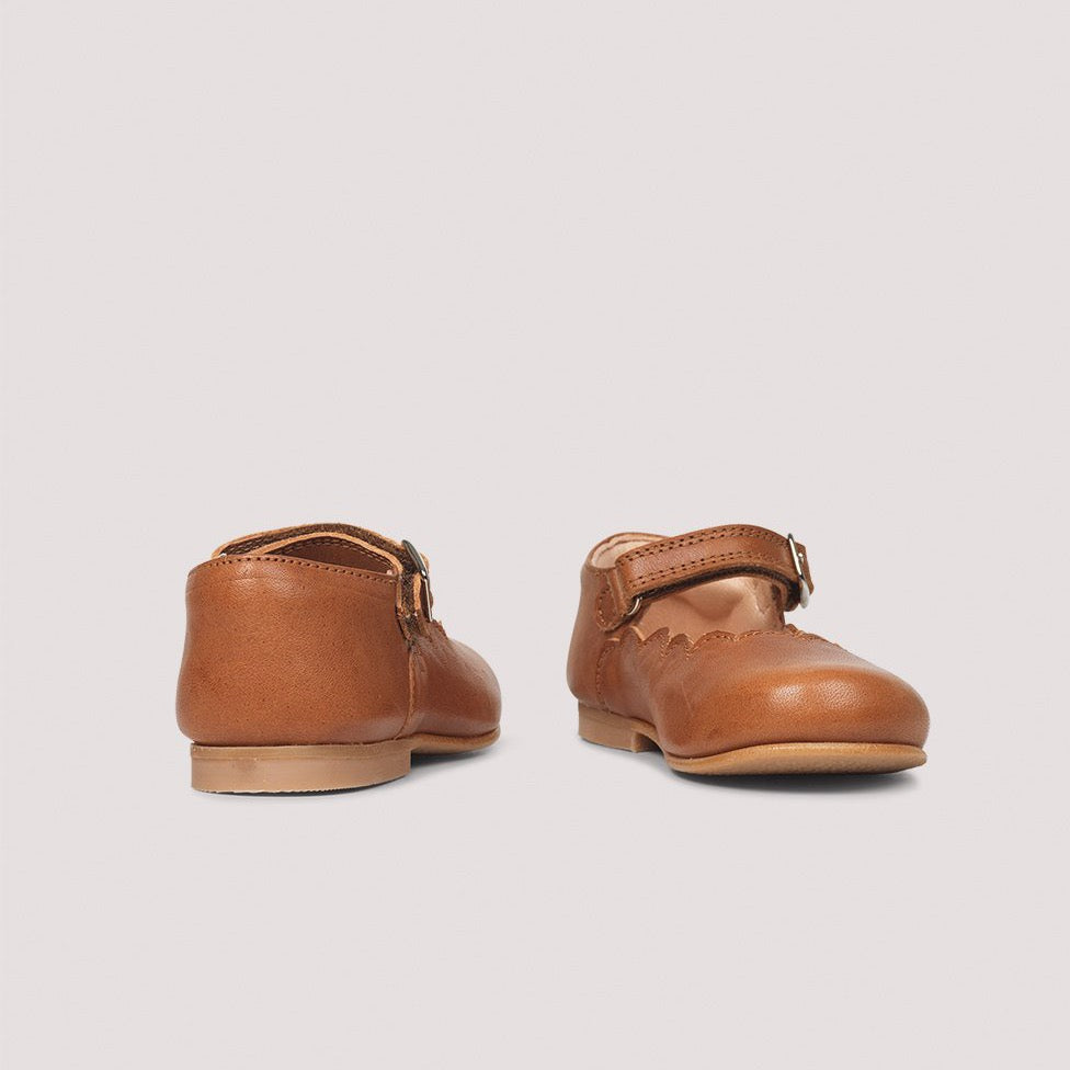 Ballerines Mary Jane cognac