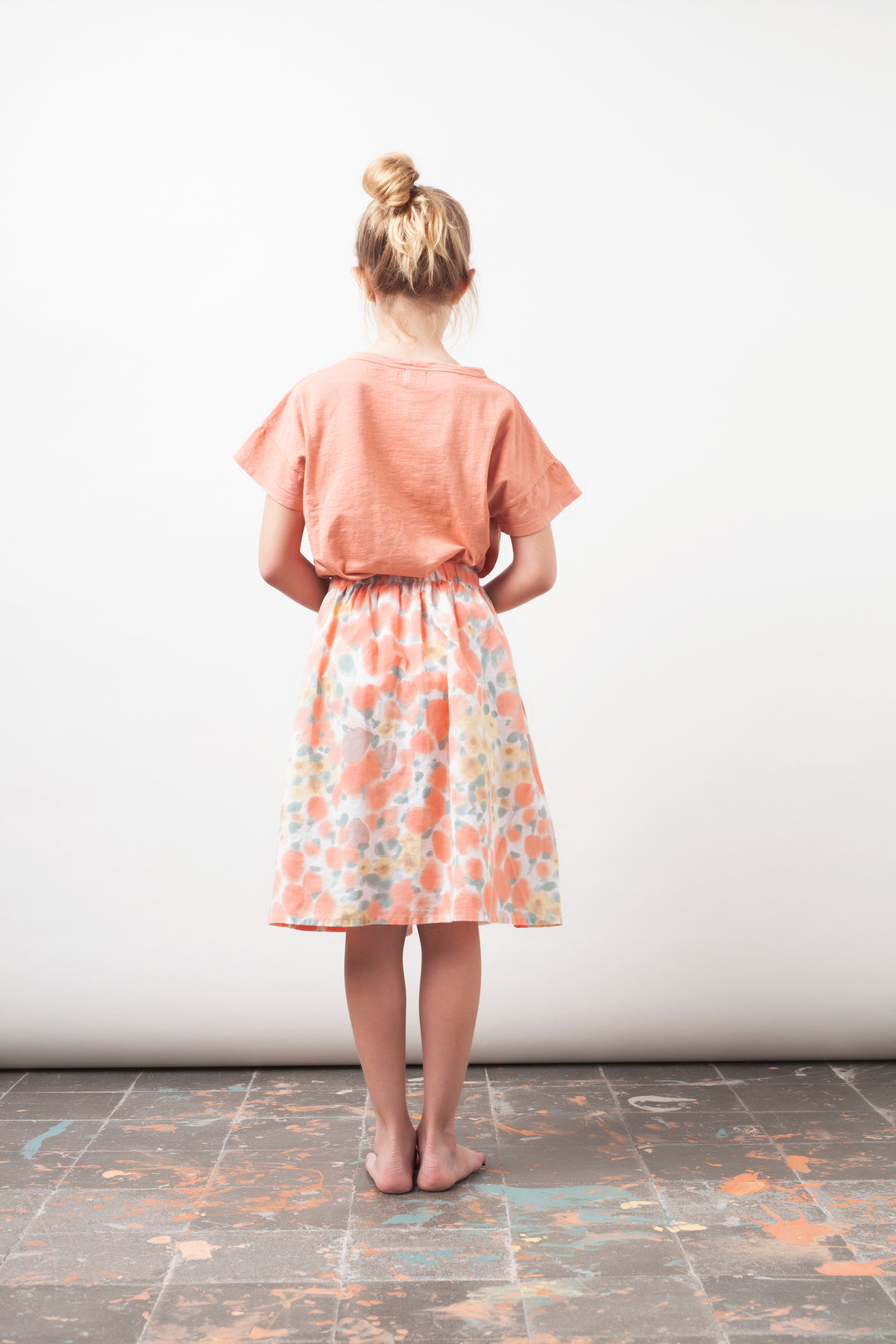 Flower print skirt