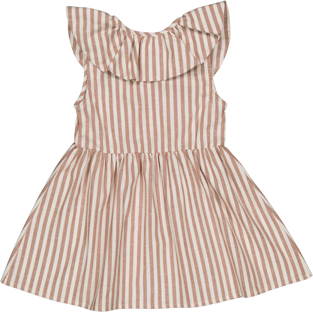 Albane dress with beige stripes